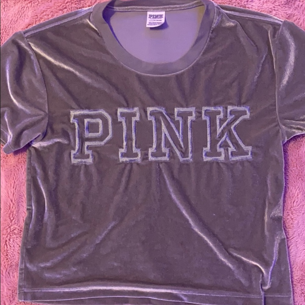 Pink VS Velvet Green Top